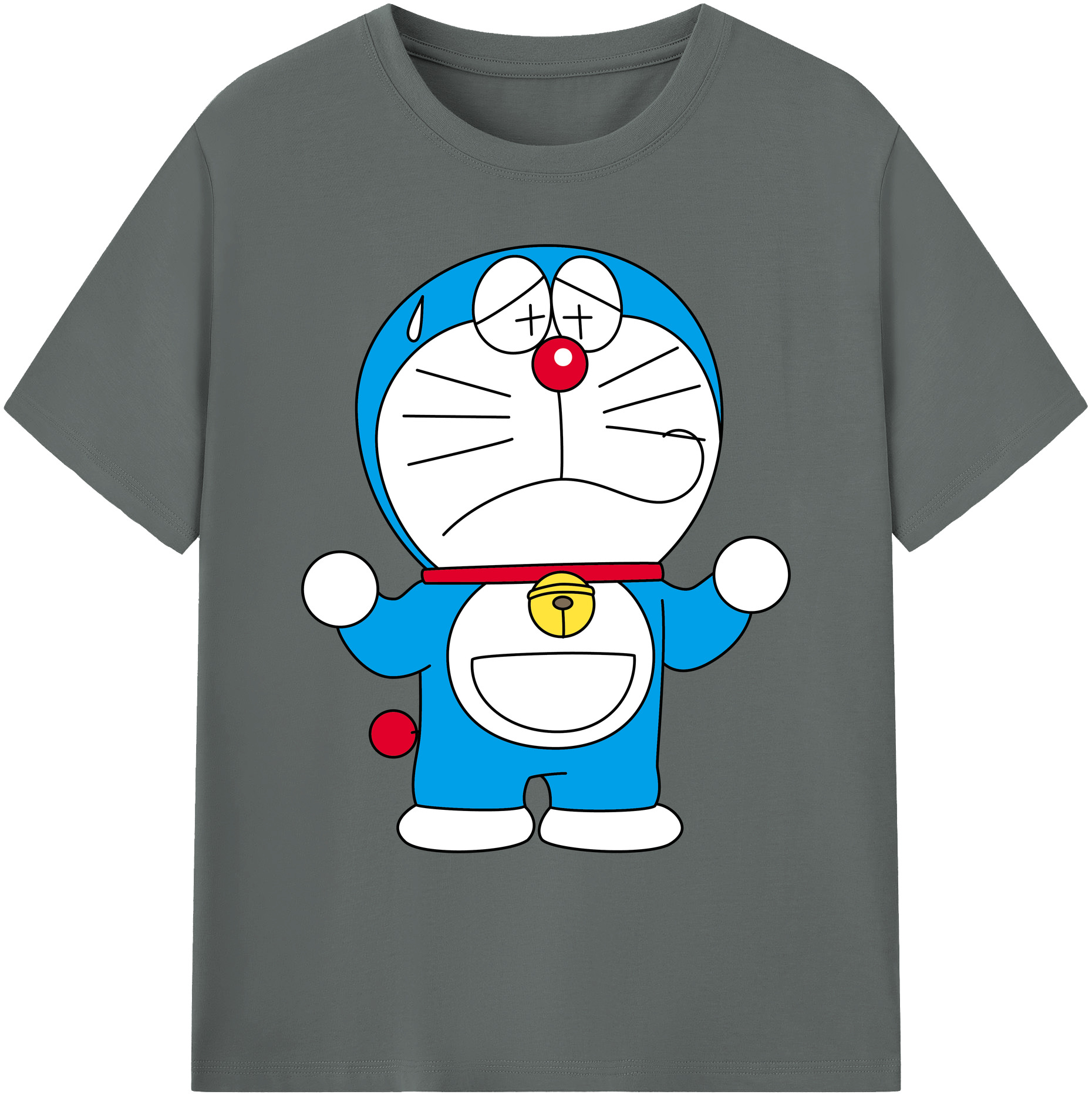 （画像用） ドラえもん Doraemon 綿100％ メンズ半袖Tシャツ｜肌触りやわらか＆通気性